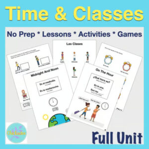 Elementary & Exploratory Spanish : Telling Time + Subjects