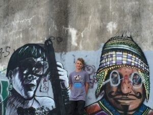 A Handcrafted Education: Grenada, Spain: Sean loves looking at art; good graffiti is a particular favorite of his