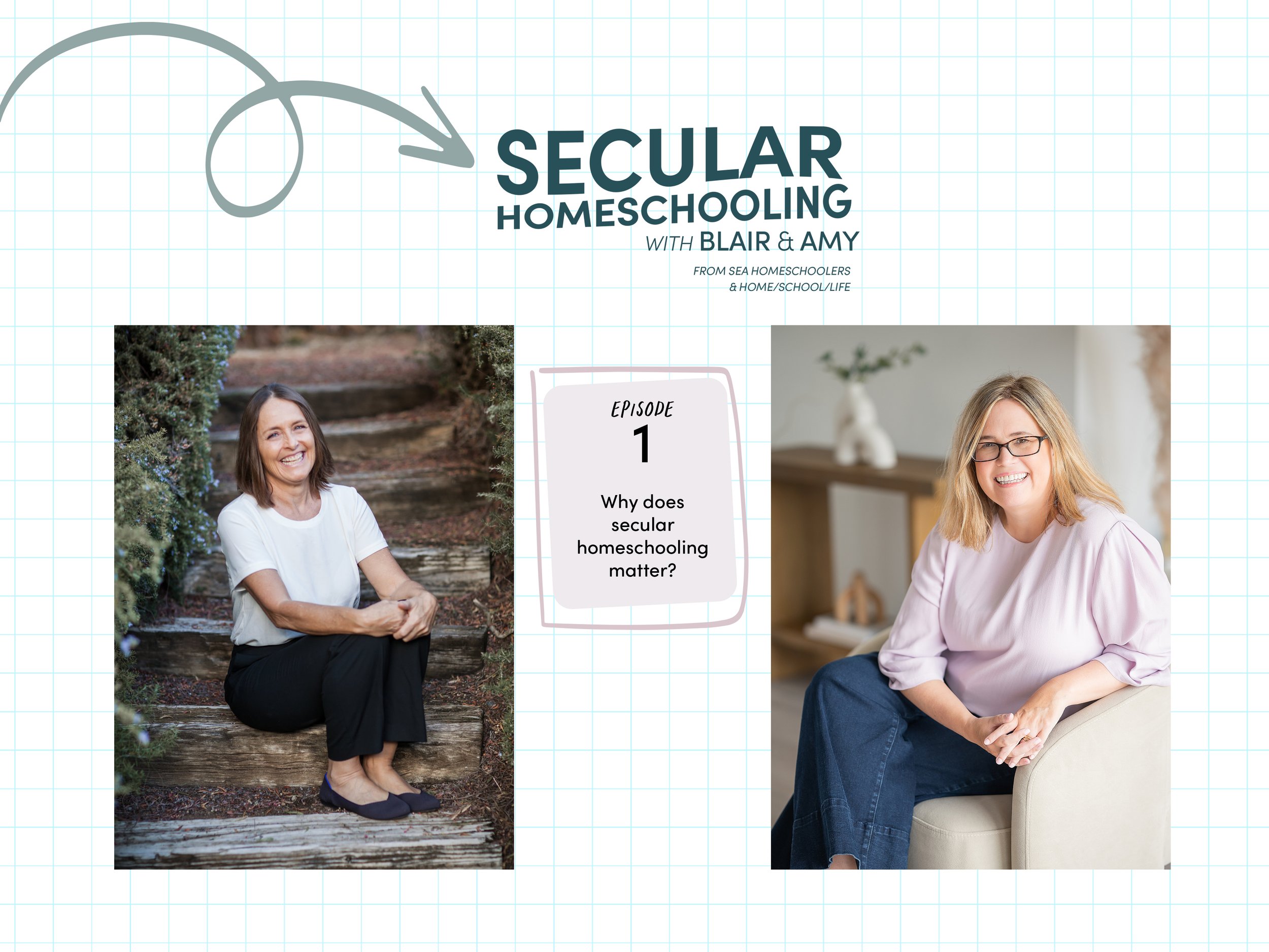Secular Homeschooling podcast, Secular Homeschooling podcast with blair and amy
