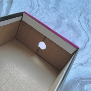 Build a Mini Planetarium Project: Hole Cut in Bottom of Shoe Box for Flashlight to Fit Through for Planetarium Project