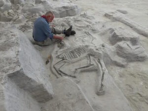 Secular Homeschool Science: SuperVolcanoes - Mike Voorhies Sitting at Ashfall Fossil Beds in Nebraska